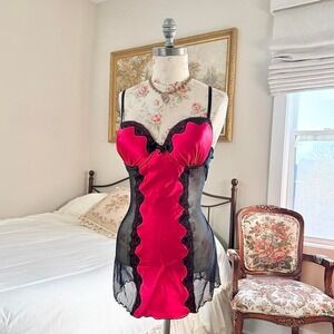 red and black mini slip  y2k apt 9 red and black mini slip dress size large